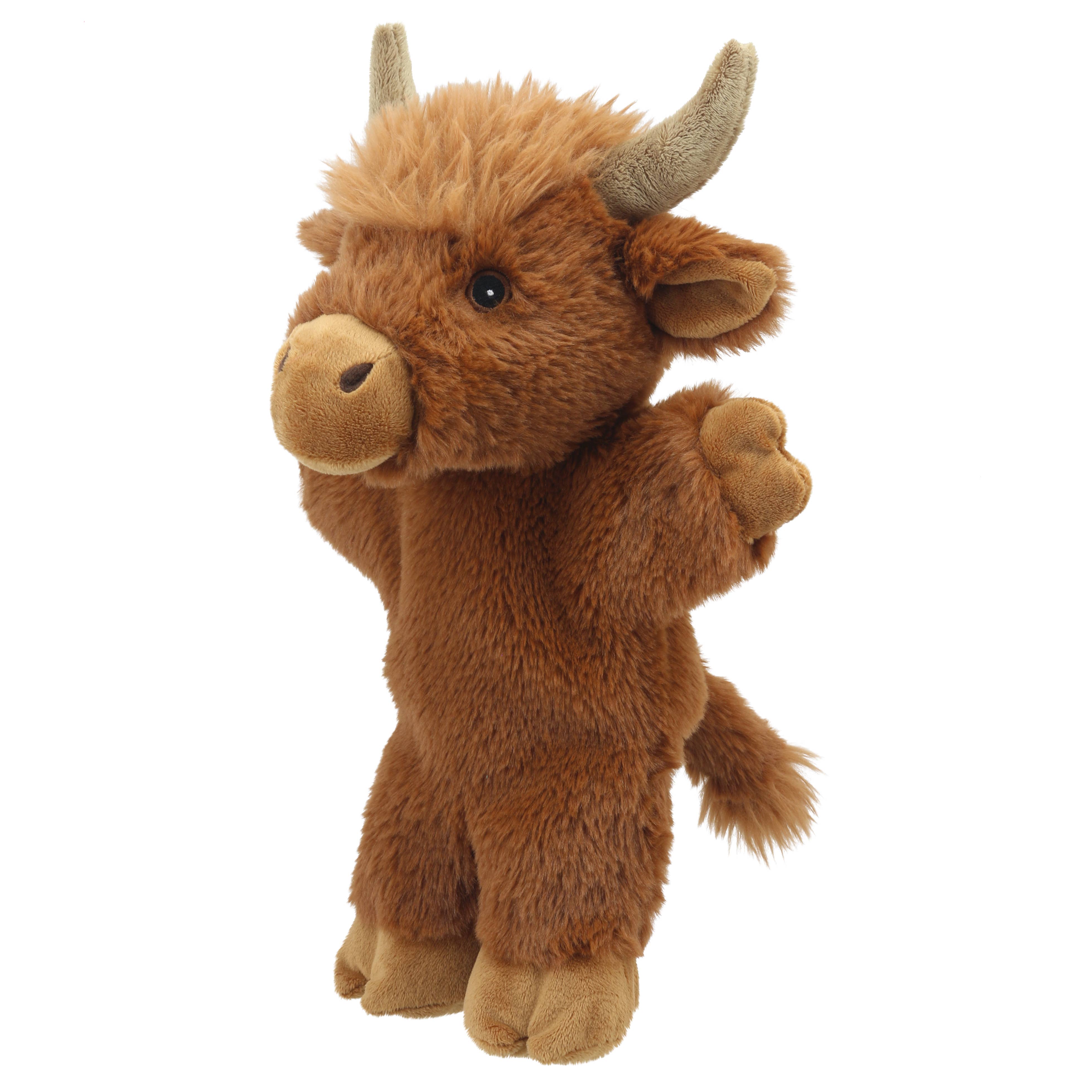 Eco Walking Hand Puppets - Cow (Highland)