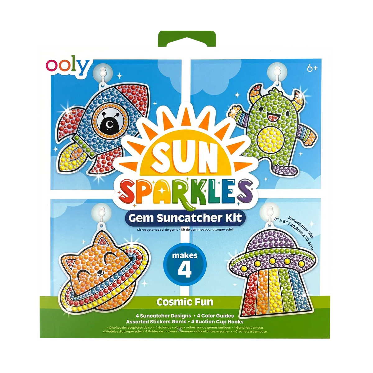 OOLY Sun Sparkles Gem Suncatcher Kit Cosmic Fun Set