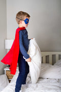 Red Hero Cape and Mask Costume Set