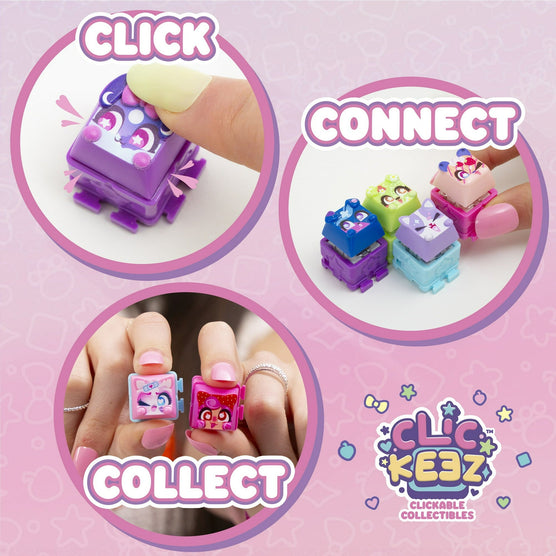 Clickeez Collectible Keyboard Key Fidget Toy Multipack for Kids Ages 6+