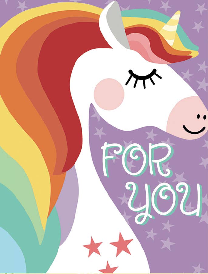 Paper House Productions Unicorn Gift Enclosure Card Multi-Colored Satin Finish