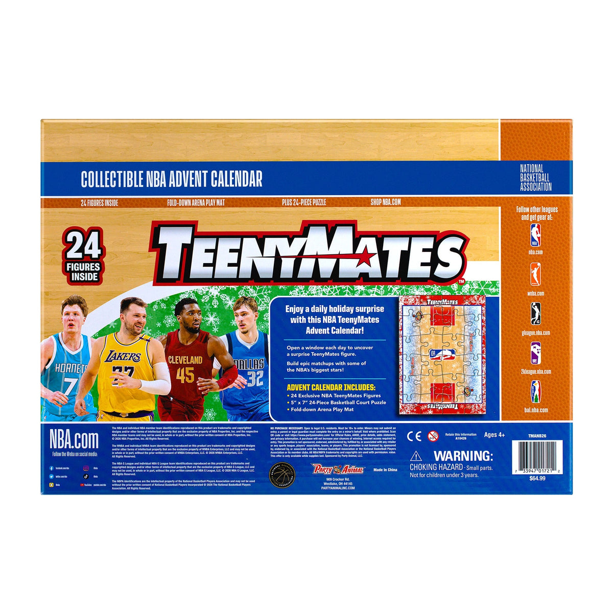 Party Animal TeenyMates NBA Advent Calendar 2026 Set