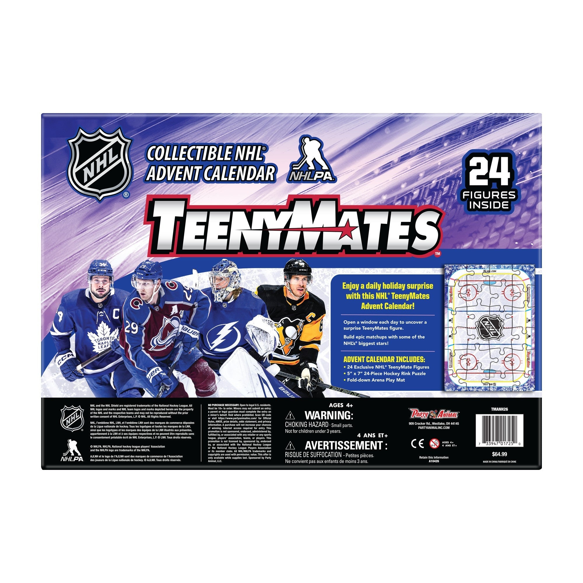 Party Animal TeenyMates NHL Advent Calendar 2026 Set