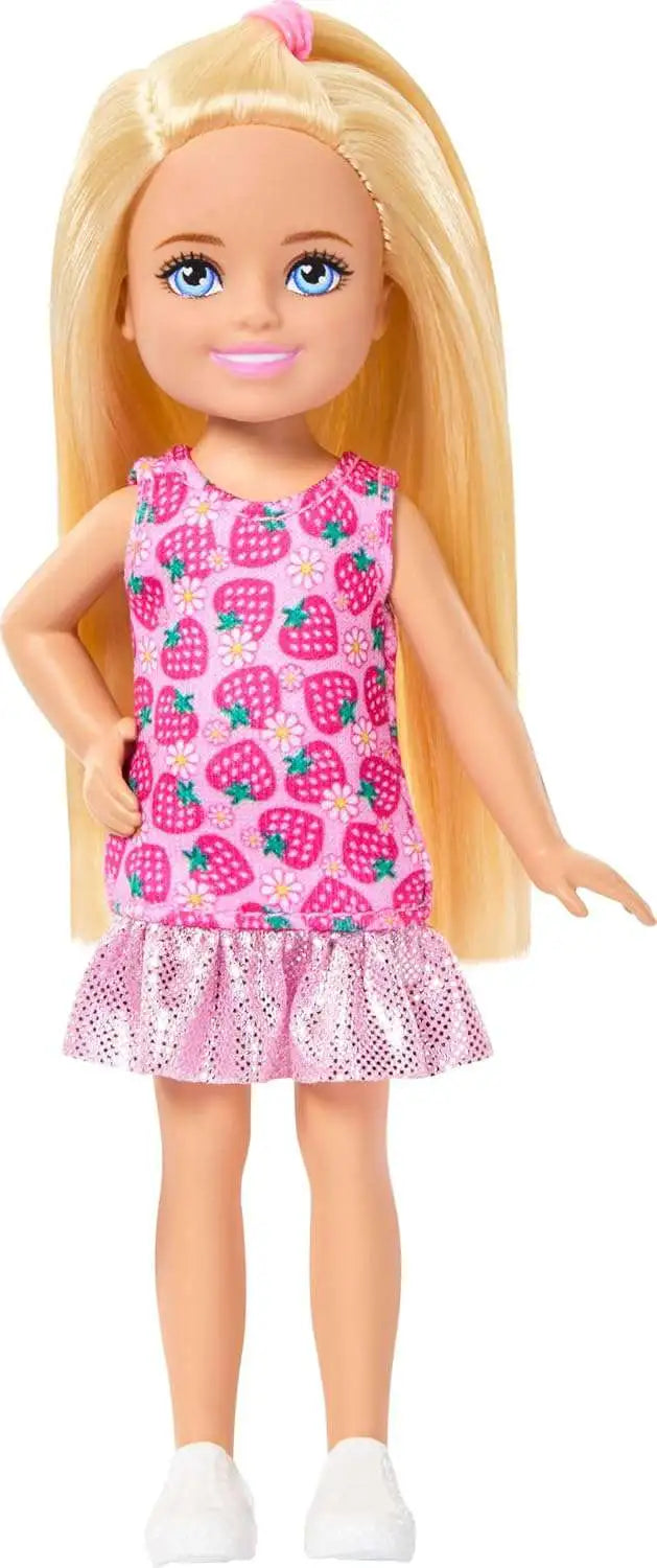 Barbie Club Chelsea Mini Doll Strawberry Print Dress