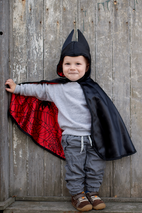 Baby Reversible Spider Bat Cape (2-3T)