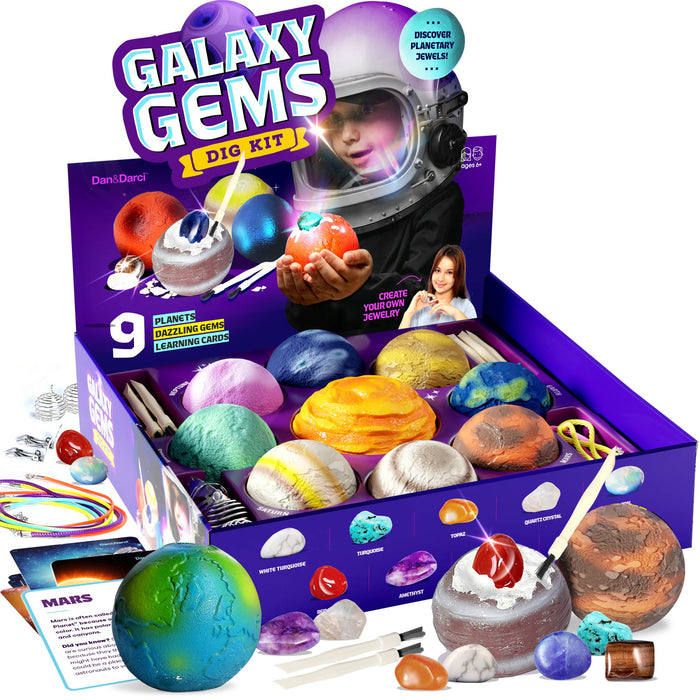 Galaxy Gem Dig Kit for Kids - Gemstones Digging Science Kit