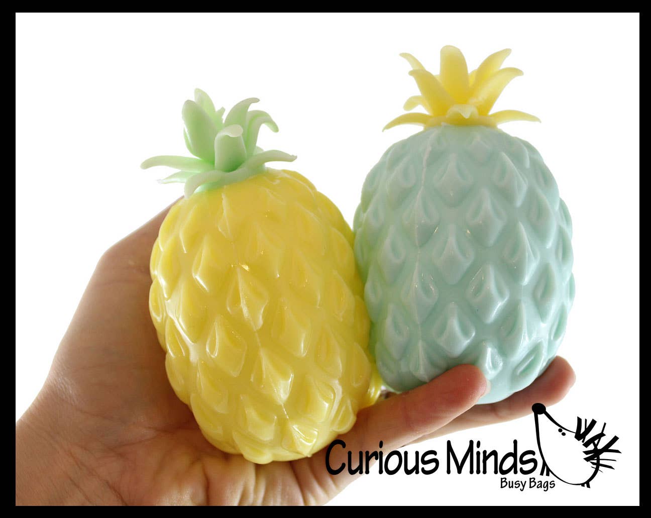 Single Colored Pineapple Fruit Water Bead Filled Squeeze Stress