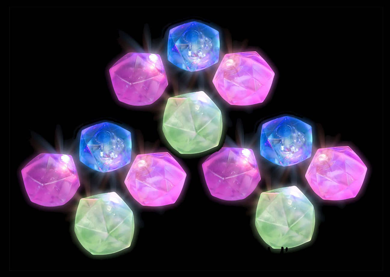Single Light up Sugar Diamond Shaped Ball - Thick Glue/Gel Syrup