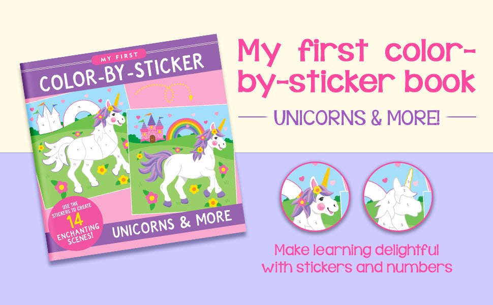 My First Color By Sticker Book Unicorns and More