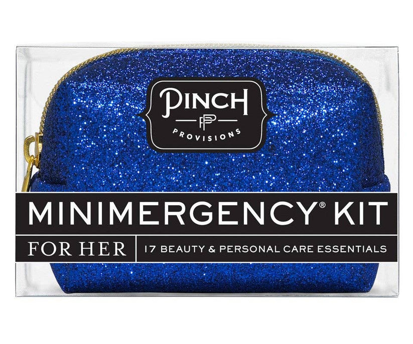 Pinch Provisions Blue Glitter Minimergency Kit 17 Piece Essential Set