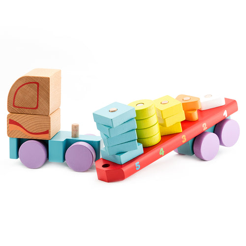 Wooden Truck With Geometric Figures