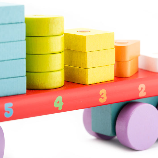 Wooden Truck With Geometric Figures