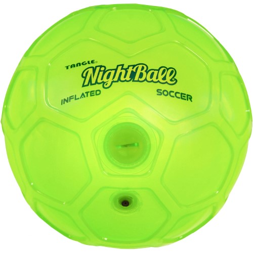 Green LED Nightball Inflated Soccer Ball