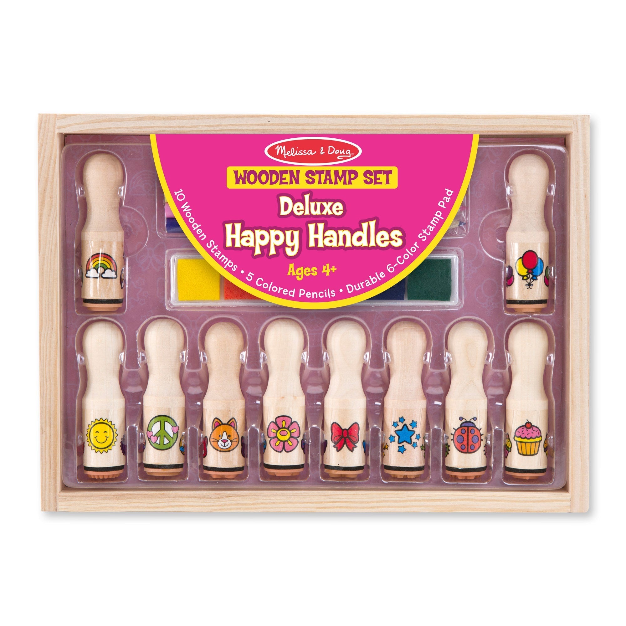 Melissa & Doug Deluxe Happy Handle Stamp Set