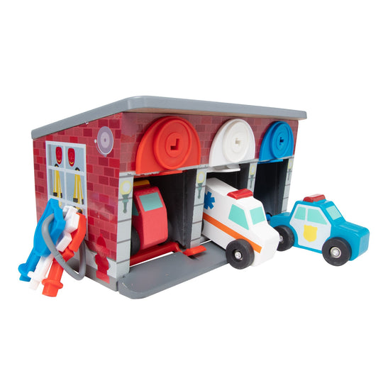 Melissa & Doug Keys & Cars Rescue Garage Playset