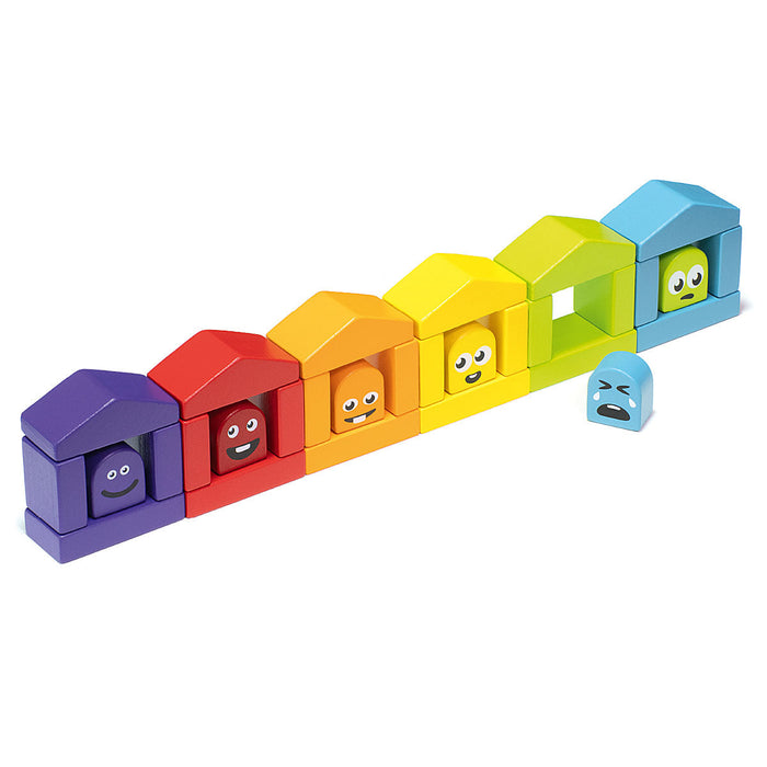 Cubika Wooden Construction Set Colorful Houses