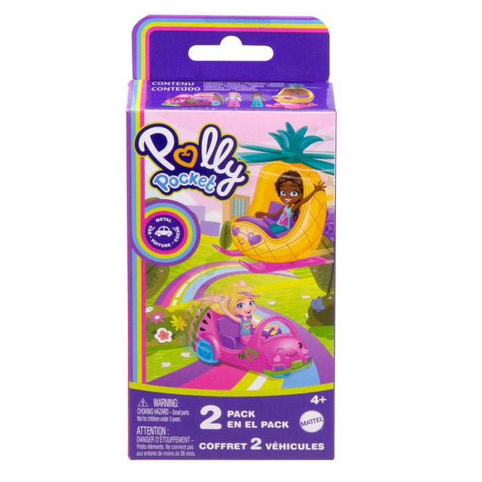 Mattel Polly Pocket Pollyville Cars 2pk