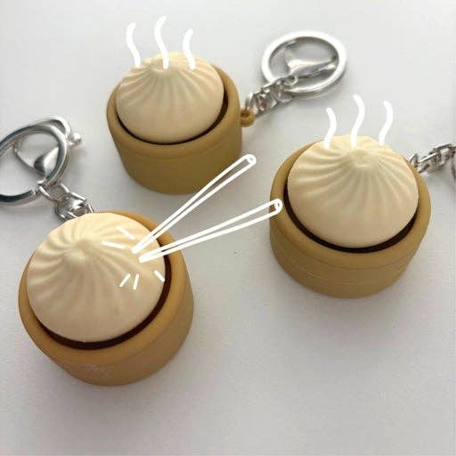 Original Dumpling Clicker Keyring – Mini Stress Relief Figet