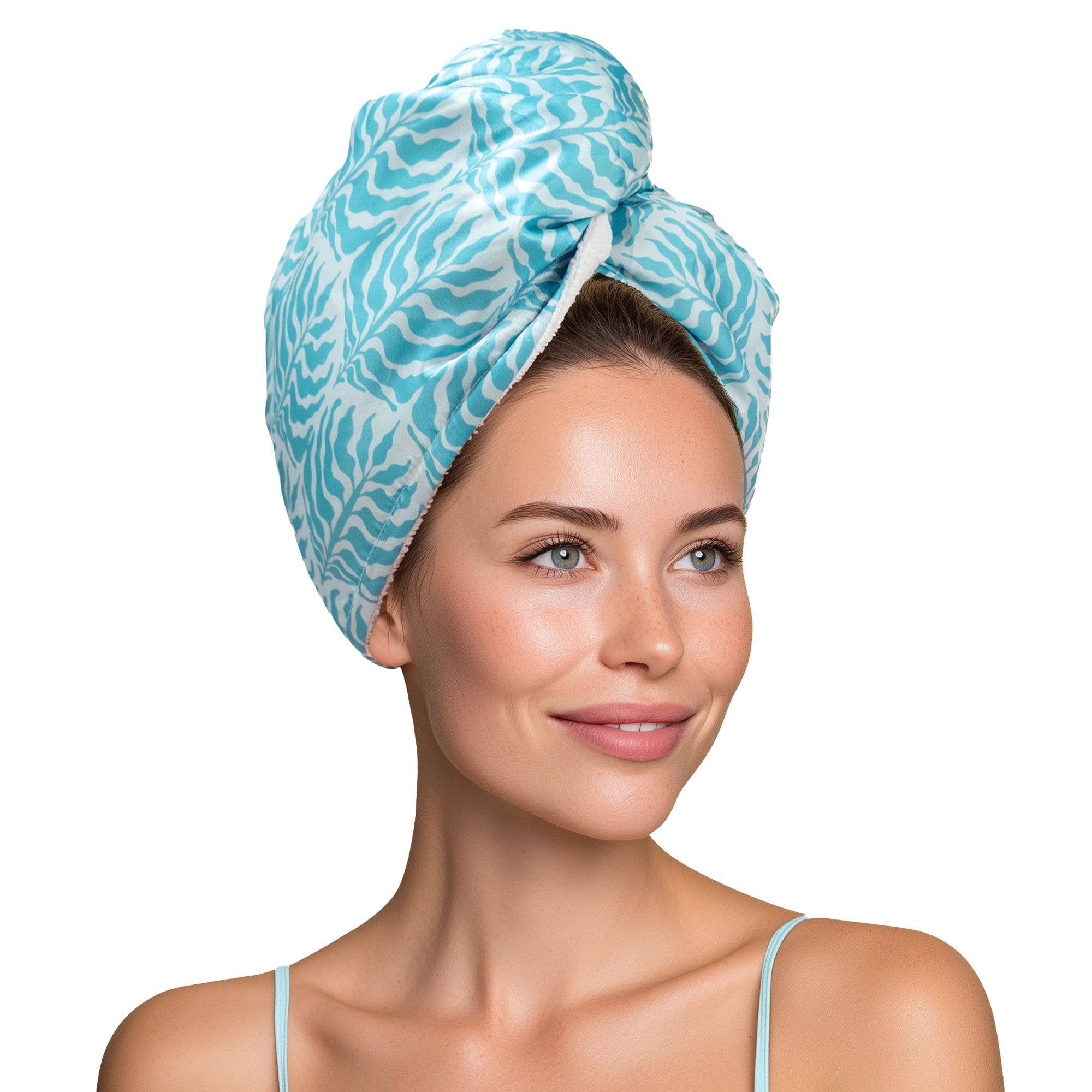 Lemon Lavender Mane Squeeze Reversible Satin Hair Towel