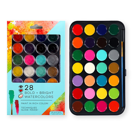 28 Bold Bright Watercolor Paint