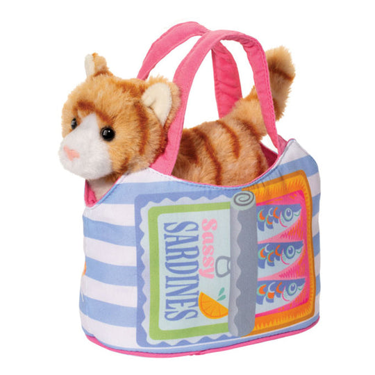 Douglas Cuddle Toy Sassy Pet Sak Novelty Bag Orange Cat