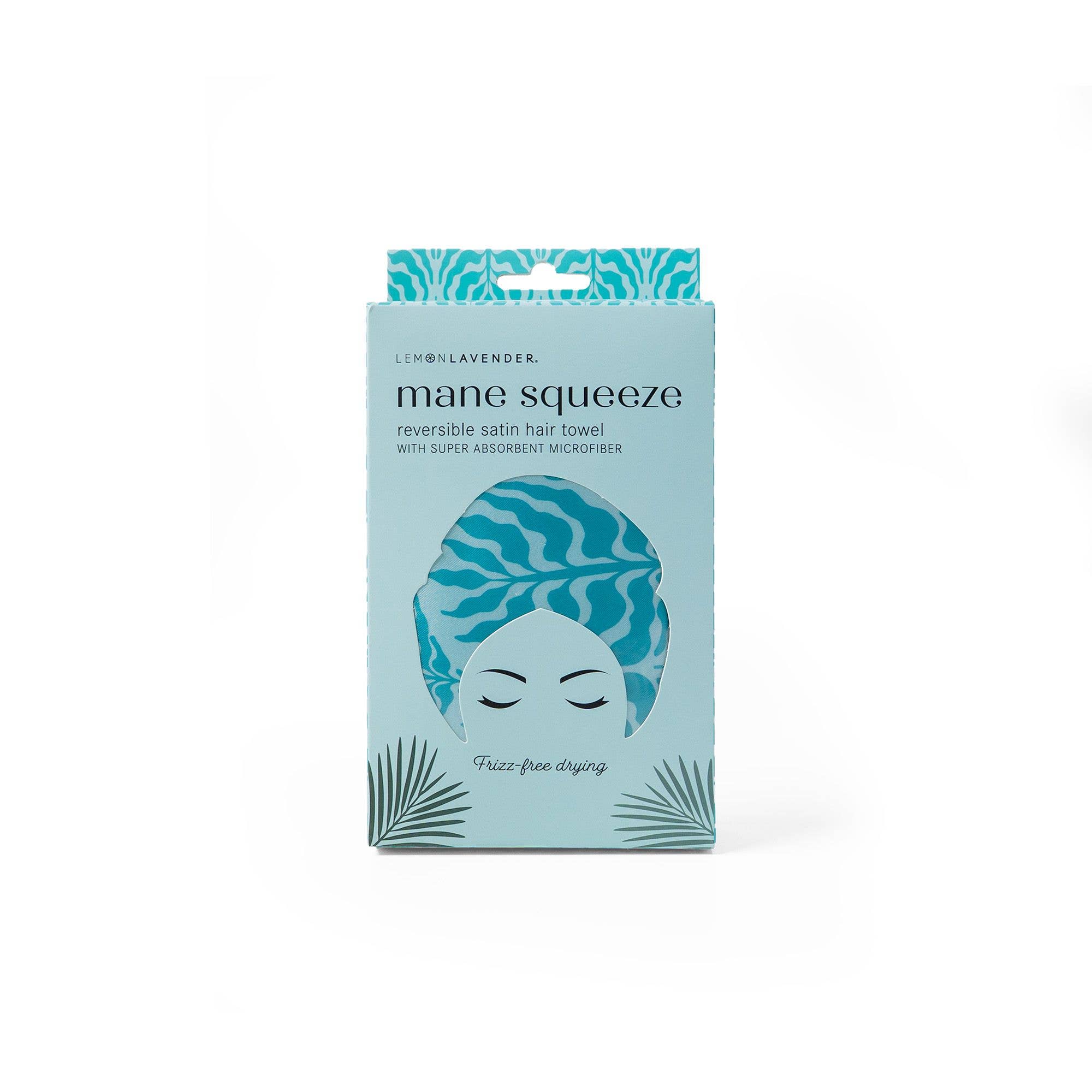 Lemon Lavender Mane Squeeze Reversible Satin Hair Towel