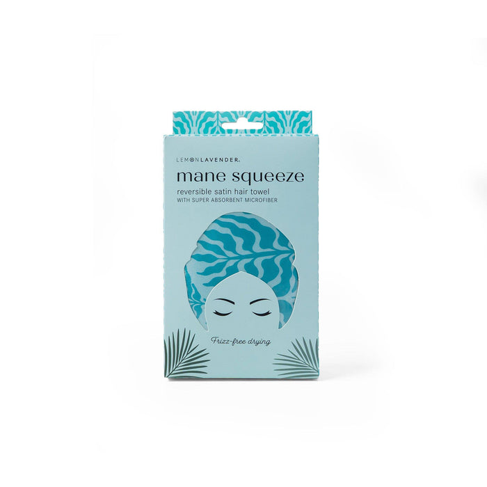 Lemon Lavender Mane Squeeze Reversible Satin Hair Towel