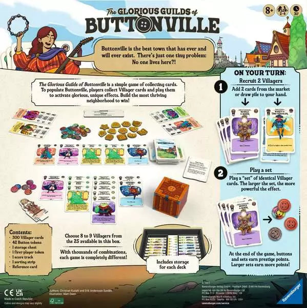 Ravensburger The Glorious Guilds of Buttonville Strategy Board Game