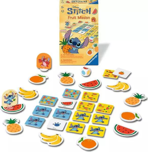 Ravensburger Disney Stitch Fruit Mission Card & Travel Game
