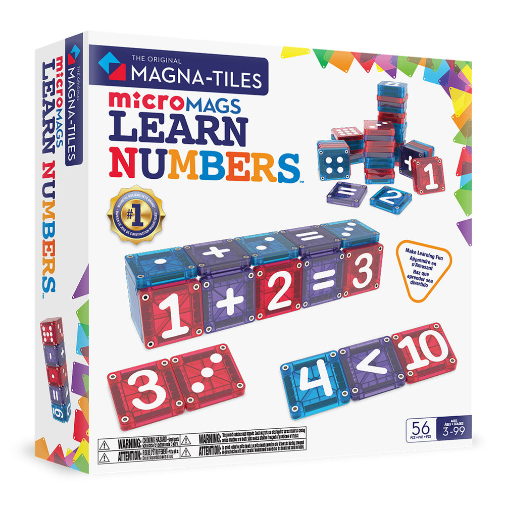 Magna-Tiles microMAGS   Learn   Numbers™   56 Piece Set