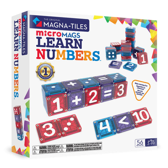 Magna-Tiles microMAGS   Learn   Numbers™   56 Piece Set