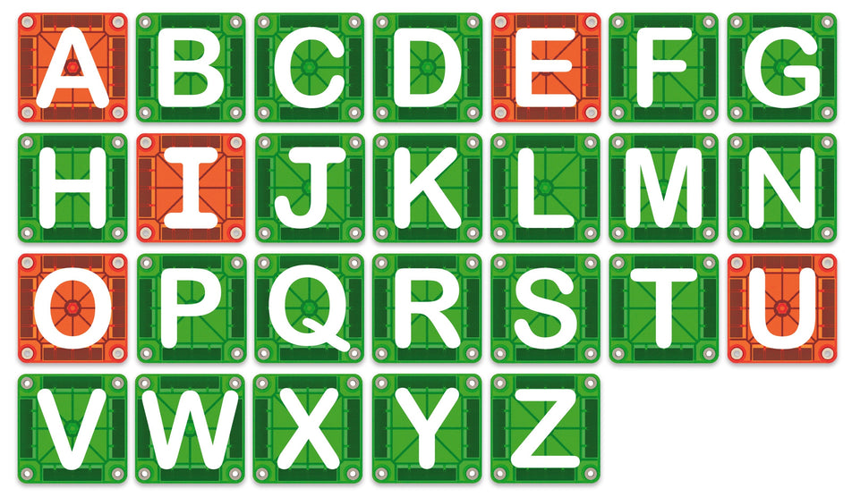 Magna-Tiles MicroMags Learn Letters 56 Piece Set