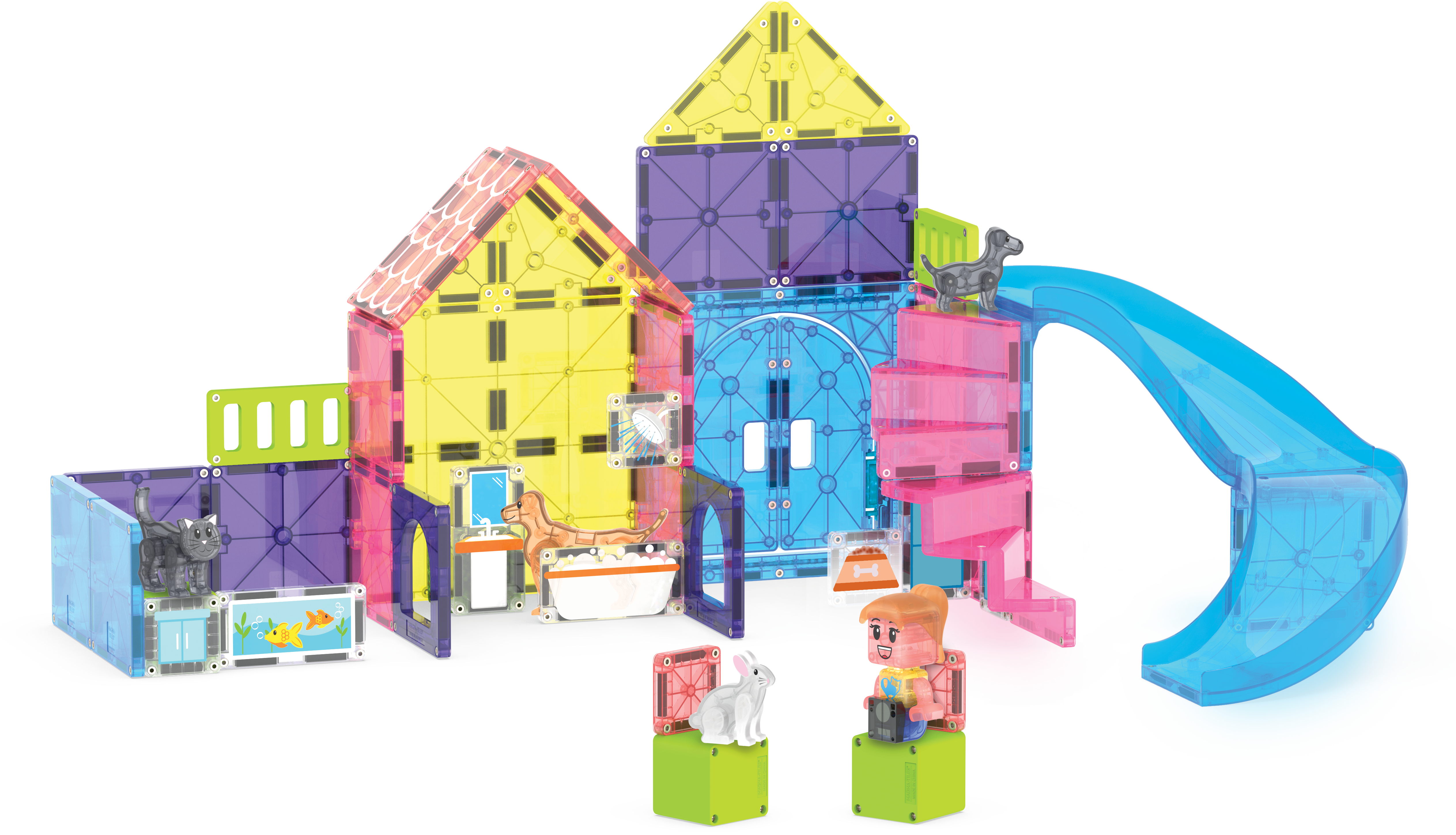Magna-Tiles Pet Playhouse 50 Piece Magnetic Building Set