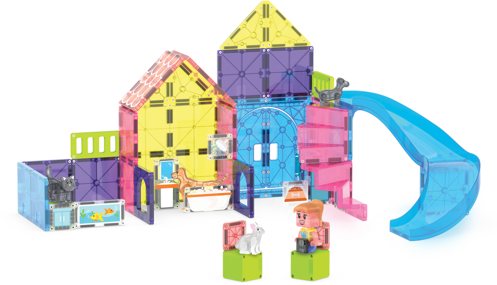 Magna-Tiles Pet Playhouse 50 Piece Magnetic Building Set
