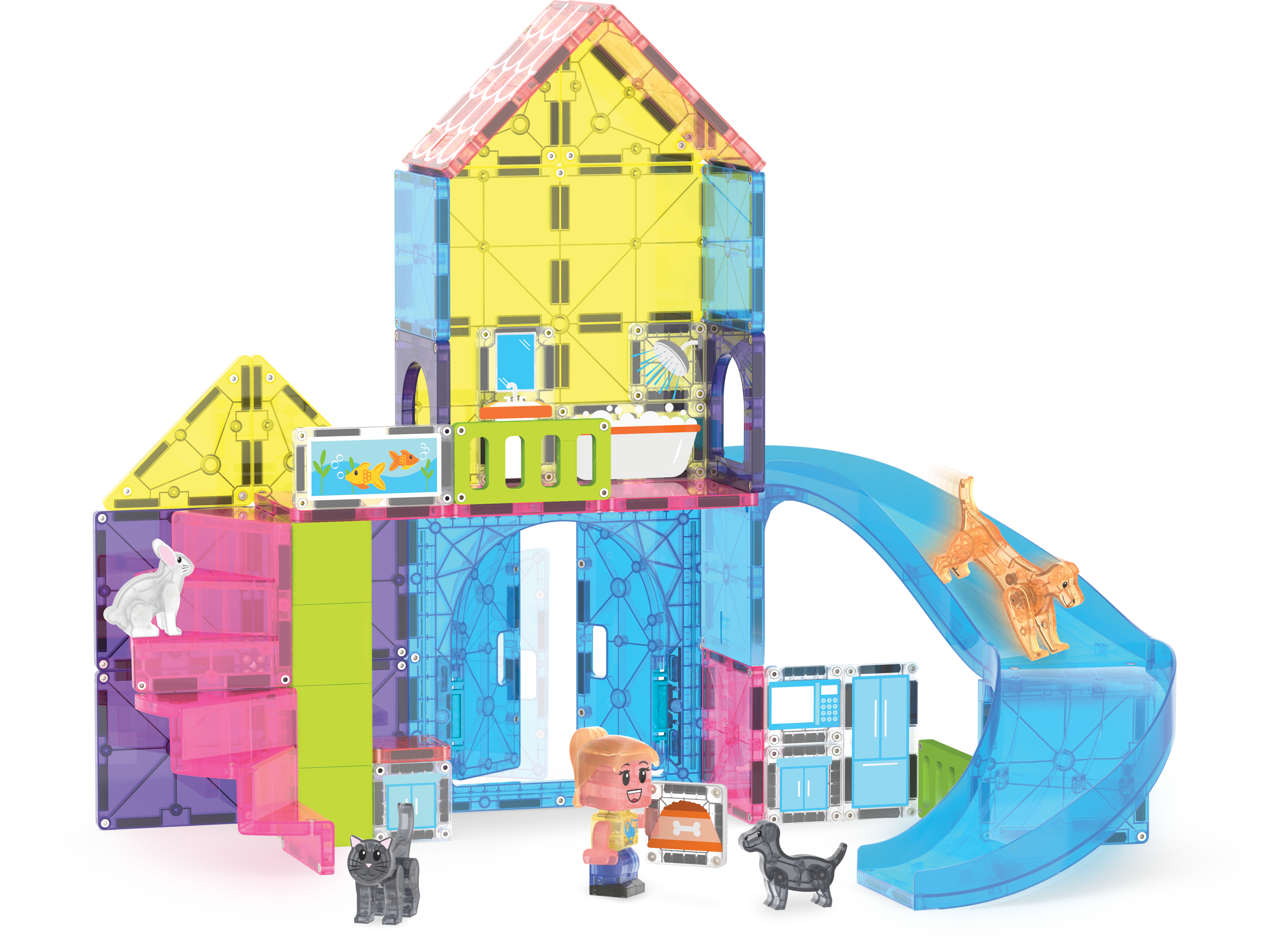 Magna-Tiles Pet Playhouse 50 Piece Magnetic Building Set