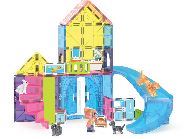 Magna-Tiles Pet Playhouse 50 Piece Magnetic Building Set