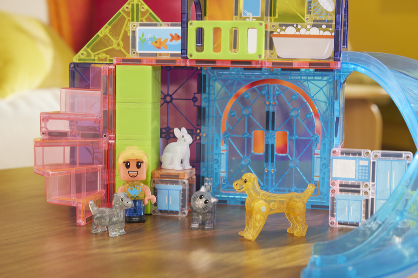 Magna-Tiles Pet Playhouse 50 Piece Magnetic Building Set