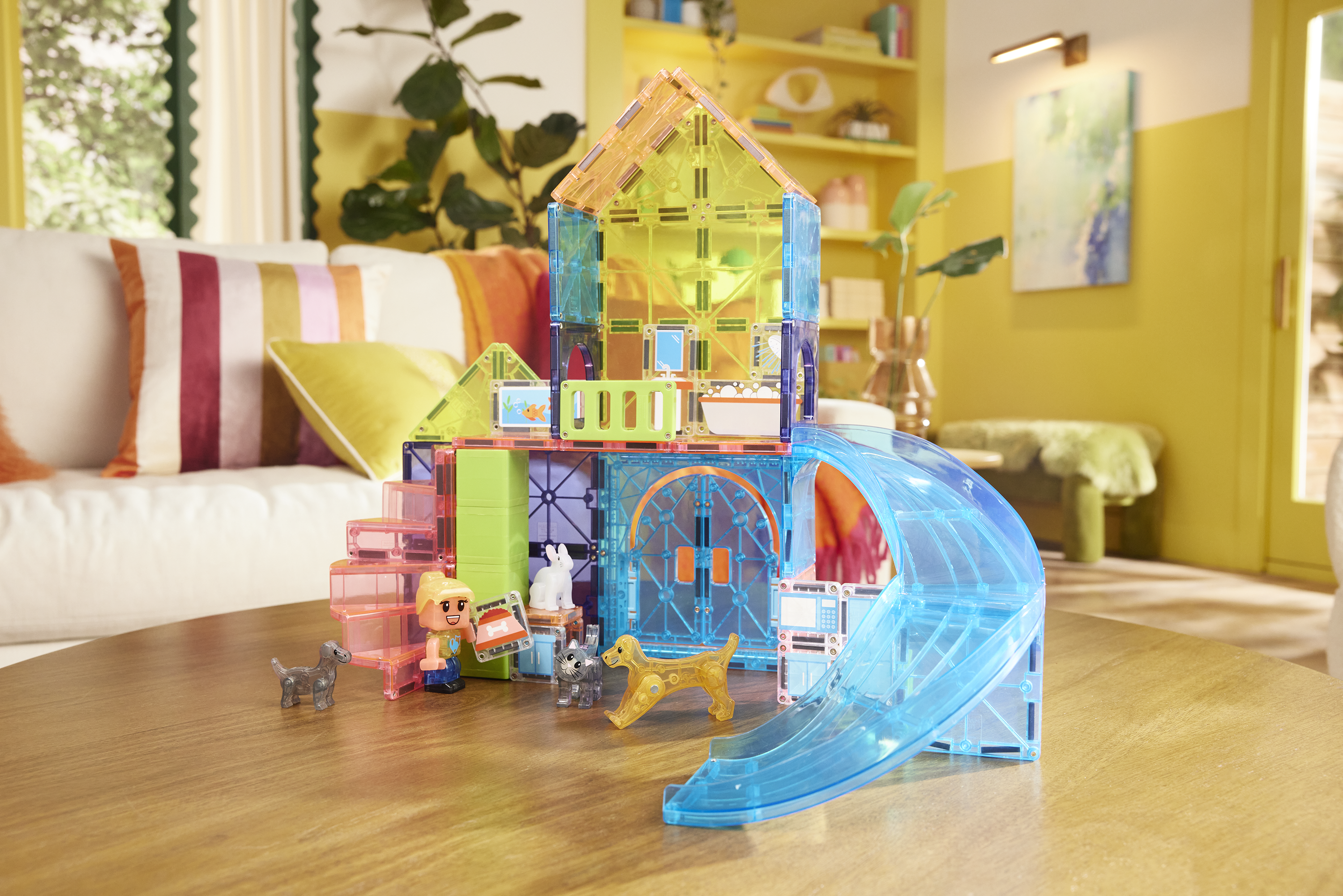 Magna-Tiles Pet Playhouse 50 Piece Magnetic Building Set