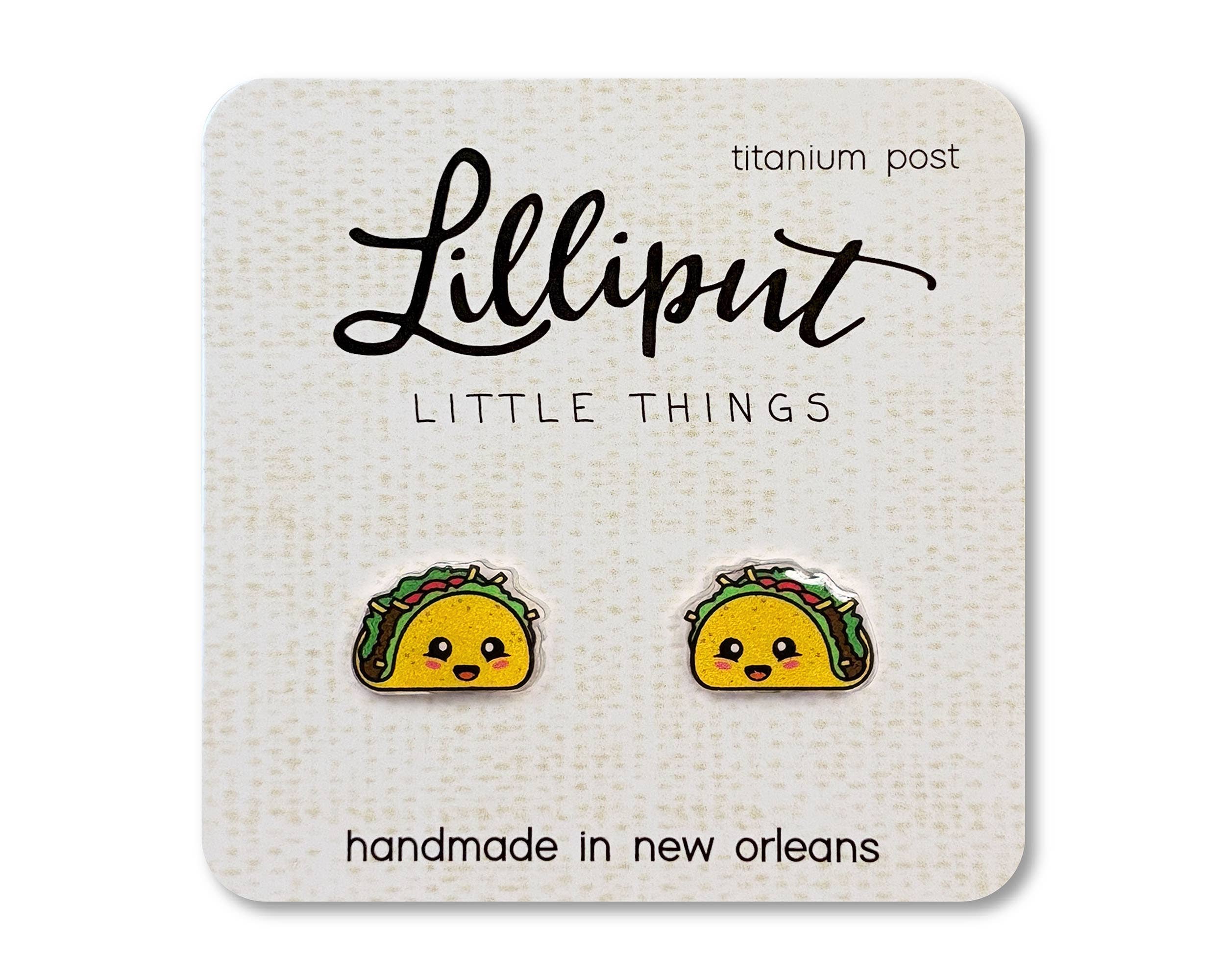 Kawaii Taco Earrings // Quirky Earrings Lilliput