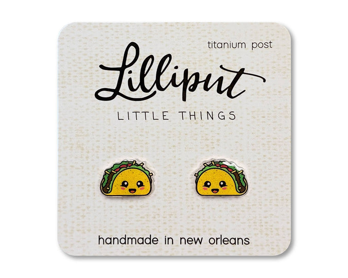 Kawaii Taco Earrings // Quirky Earrings Lilliput