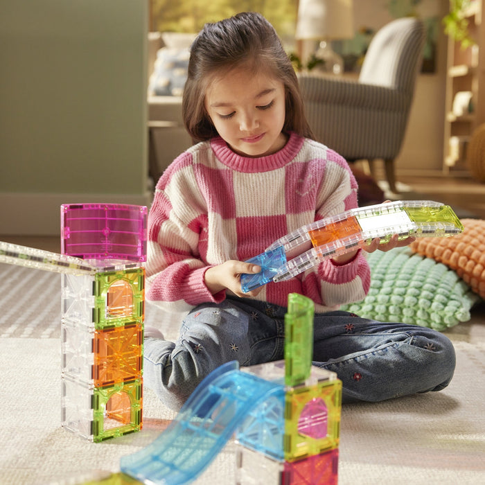 Magna Tiles Rail Racers Max Magnetic Building Toy 80-Piece Set