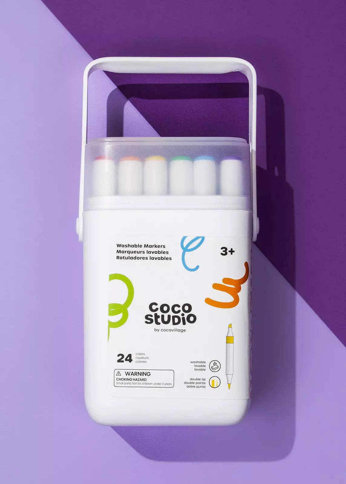 Washable Dual Tip Markers Set - 24 colors