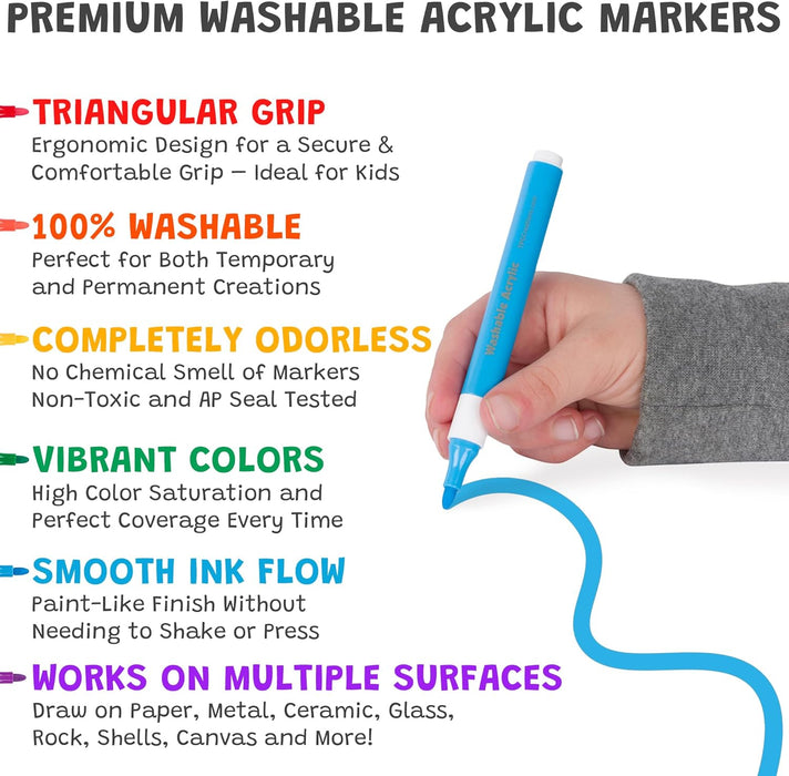 The Pencil Grip Magic Stix Washable Acrylic 24-Pack Markers