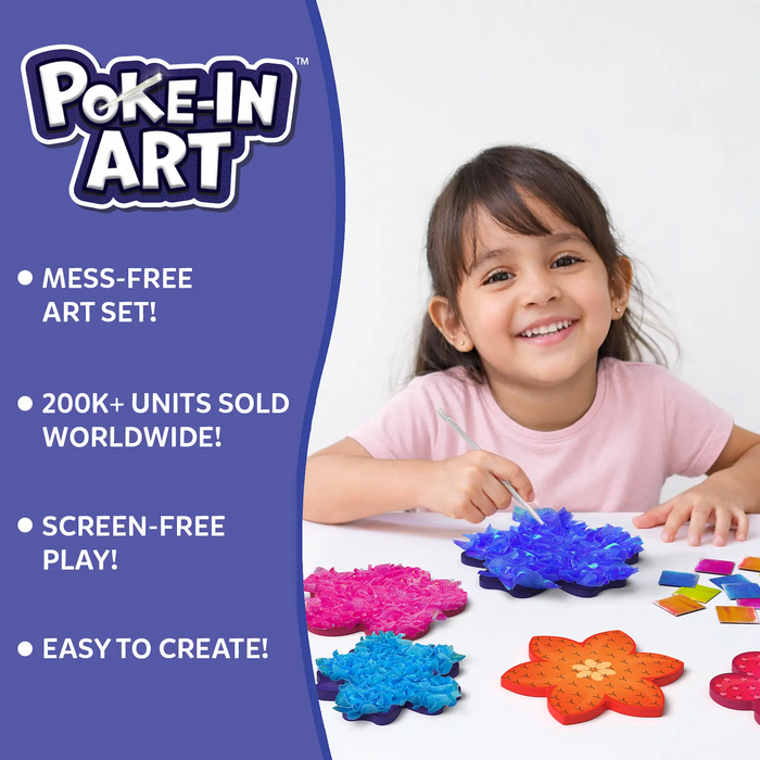 Skillmatics Poke-in Art Flower Bouquet Mess-Free Craft Kit for Kids