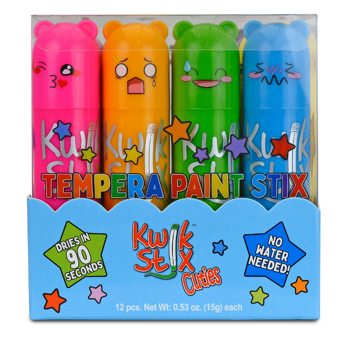 The Pencil Grip Kwik Stix Cuties Paint Sticks 12-Pack Set