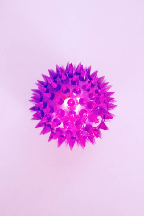 Spiky Led Light-up Squeaky Bouncy Stress Ball