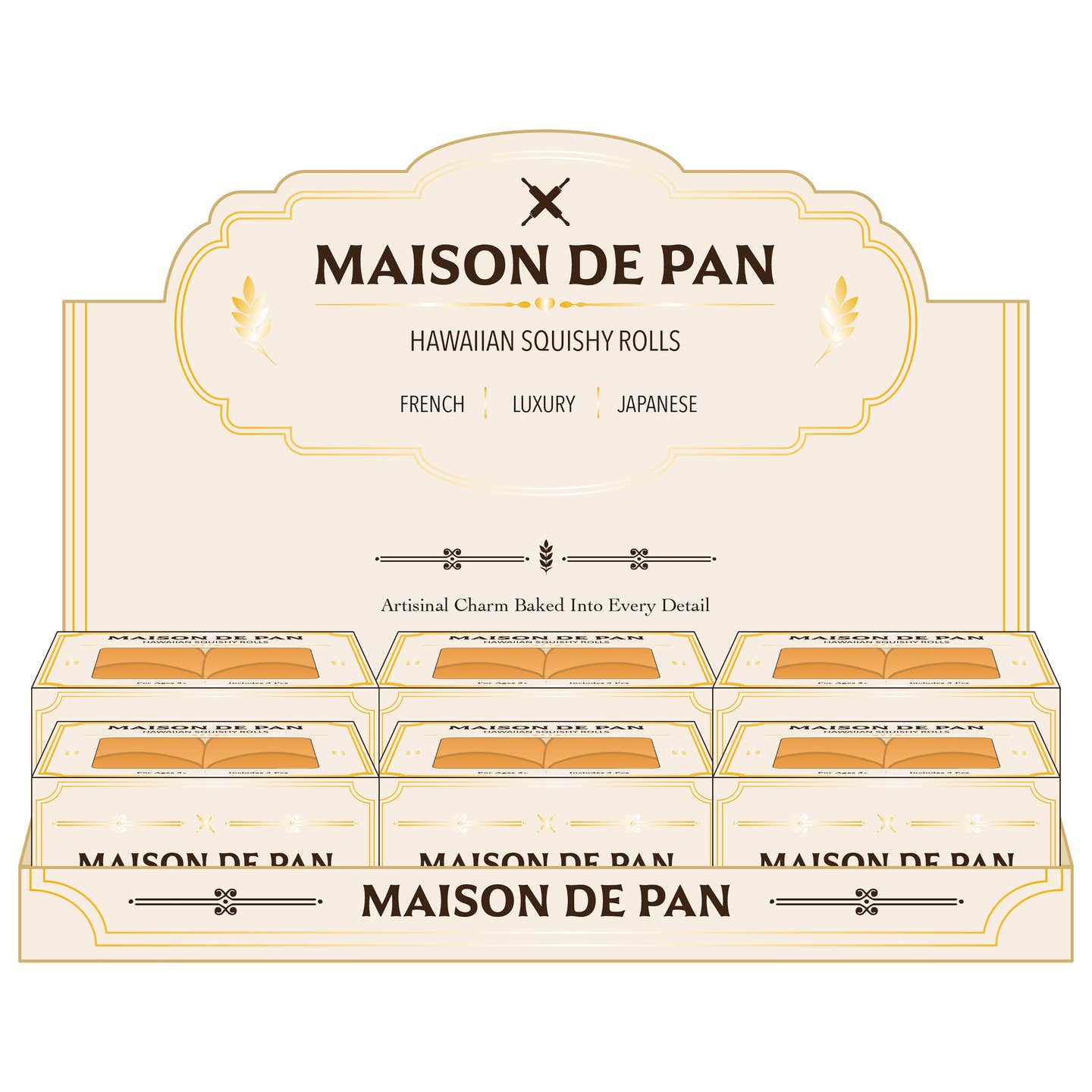 Maison De Pan Hawaiian Squishy Roll Toy Single item