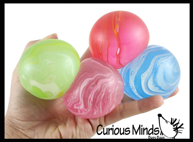 Single Marble Sugar Ball - Thick Glue/Gel Stretch Ball - Squishy