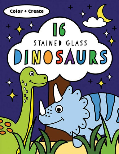 Stained Glass Coloring Book: Dinosaurs