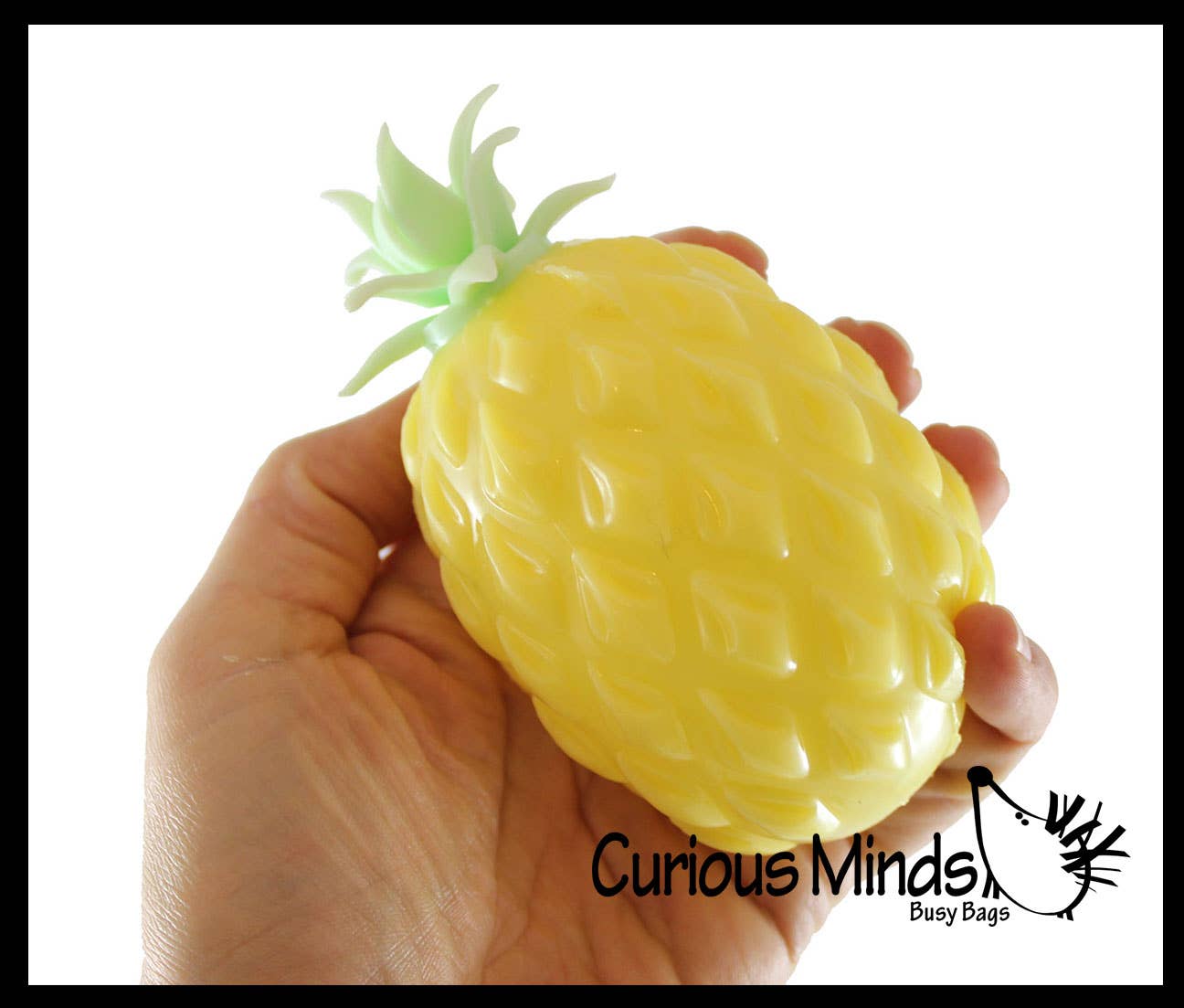 Single Colored Pineapple Fruit Water Bead Filled Squeeze Stress